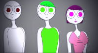 Alex R.'s (aka Greenzo6's) concept of the trio. Sam is left here.